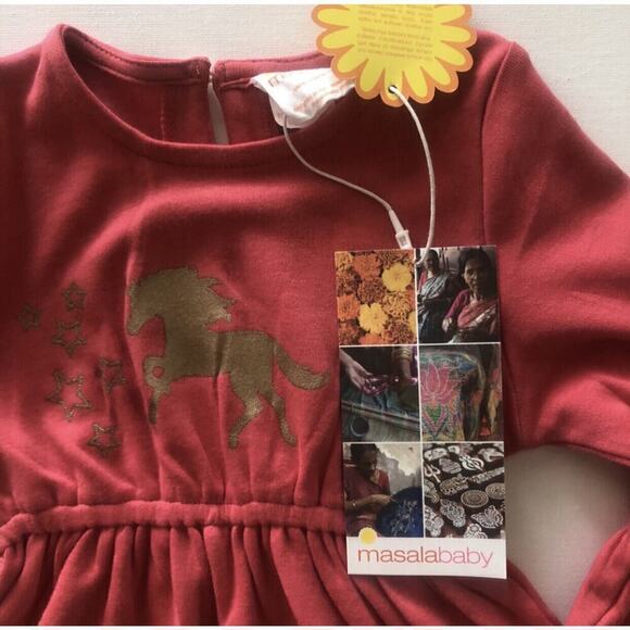NWT Masala Baby Unicorn Dress 2 - Picture 2 of 3